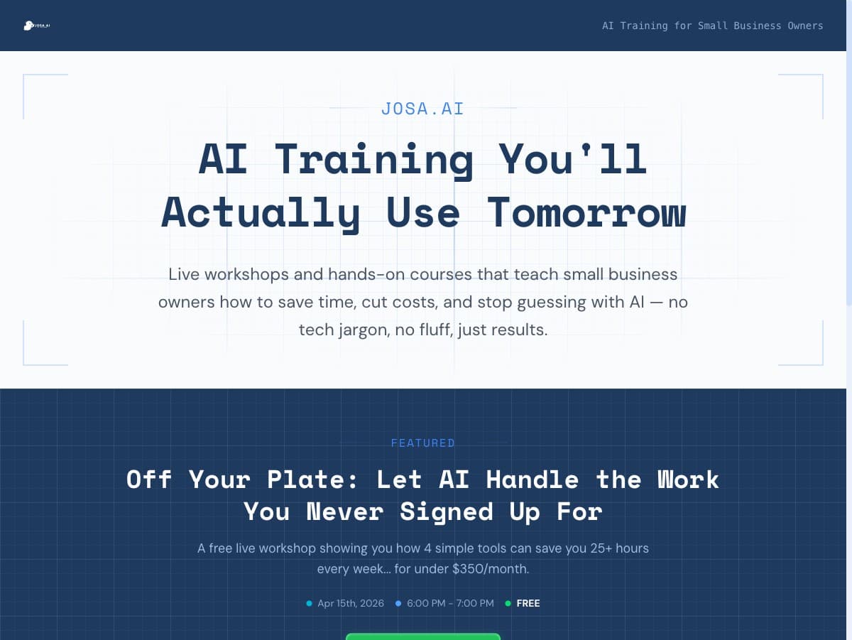 JOSA.AI Blueprint — AI Training Platform