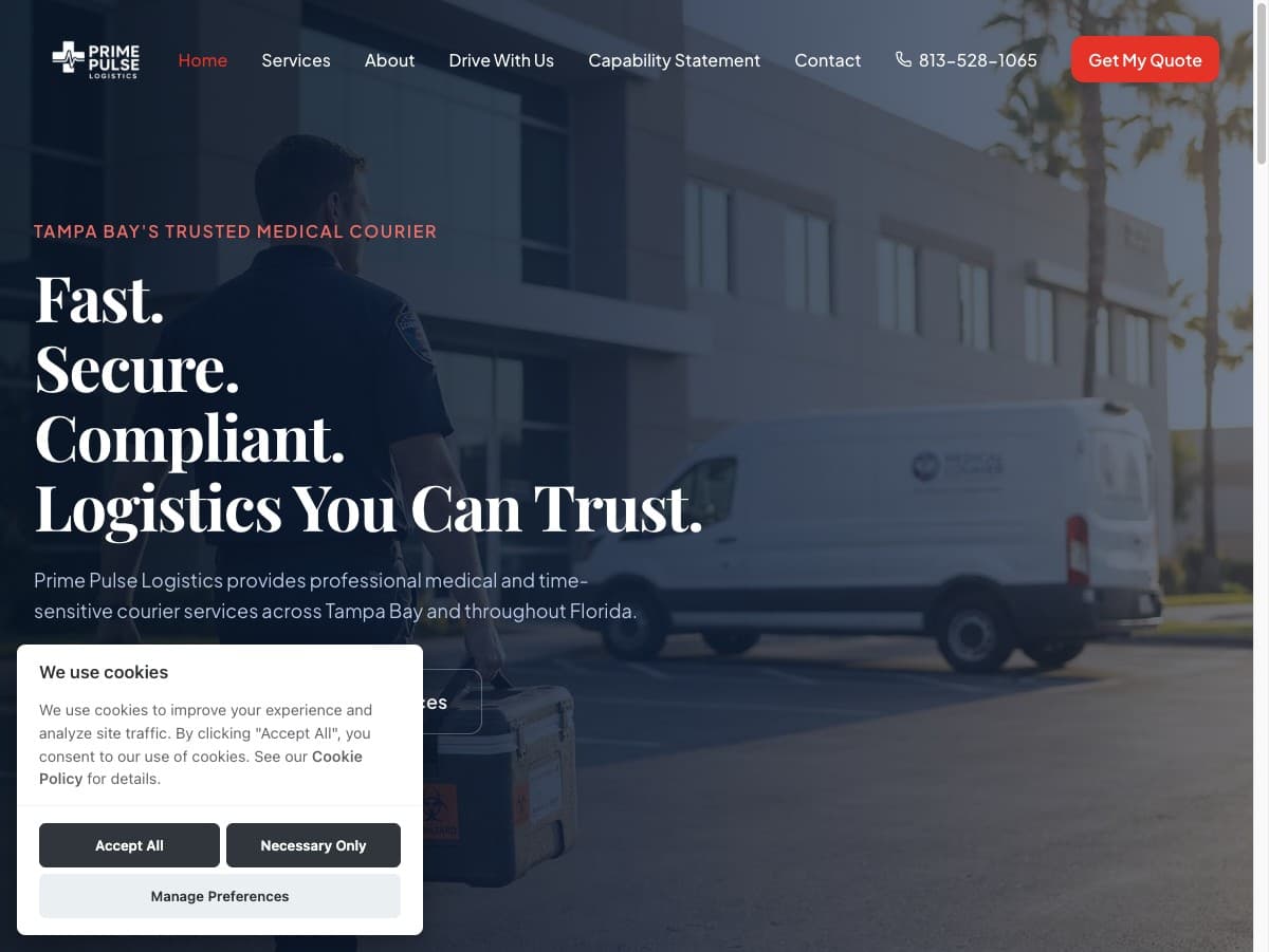 Prime Pulse Logistics — Medical Courier Website