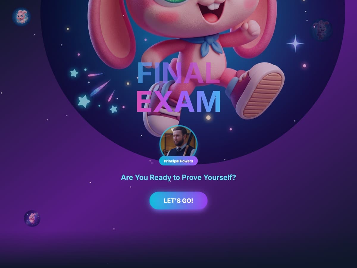 Final Exam Challenge — Interactive Game MVP website preview
