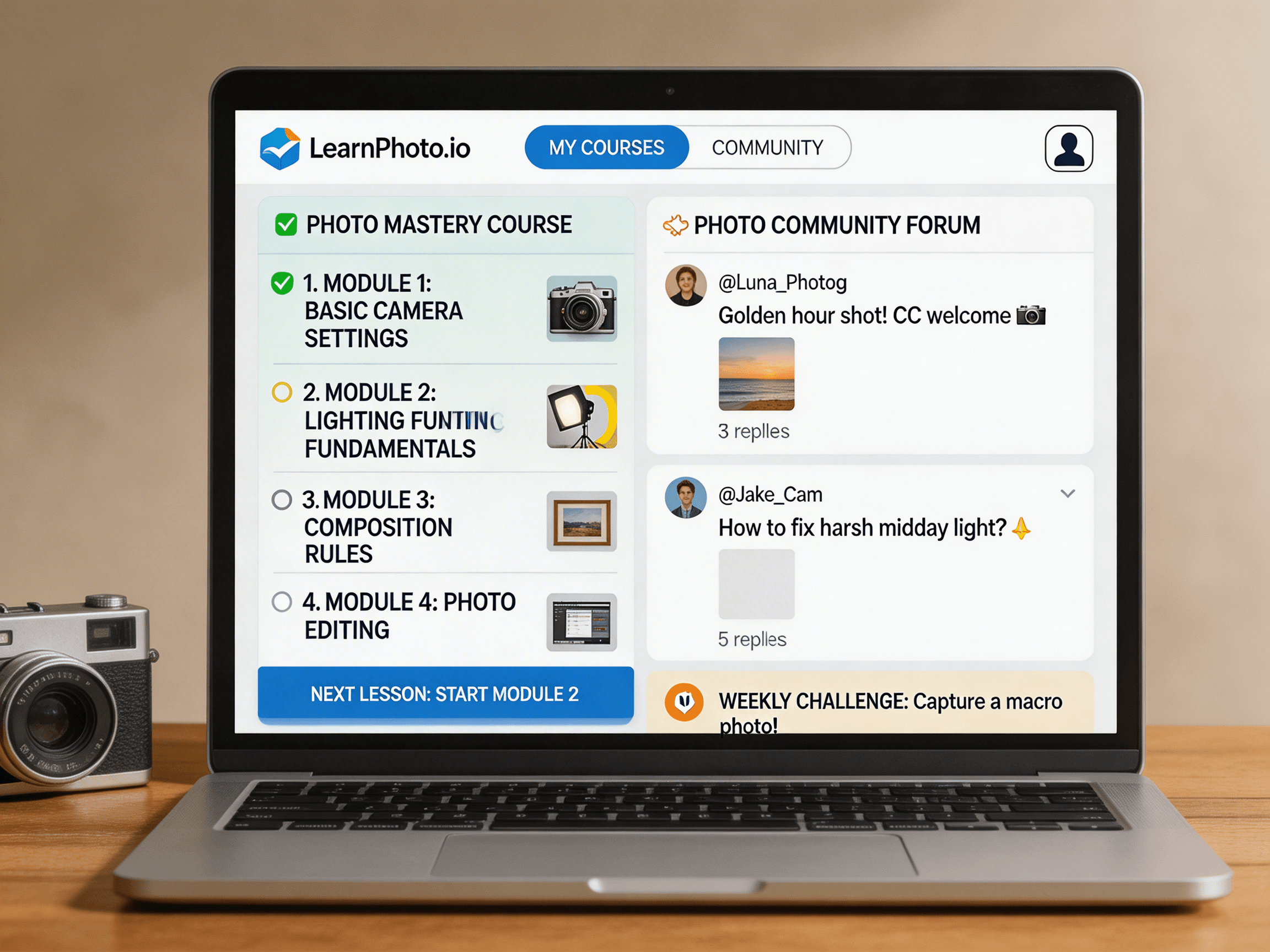 Community and course hosting platform